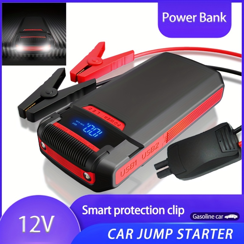 Portable Smart Clip Car Jump Starter Digital Display Multifunctional Power  Bank With Light Car Booster Charger 12v Car Emergency Booster, Check Out  Today's Deals Now