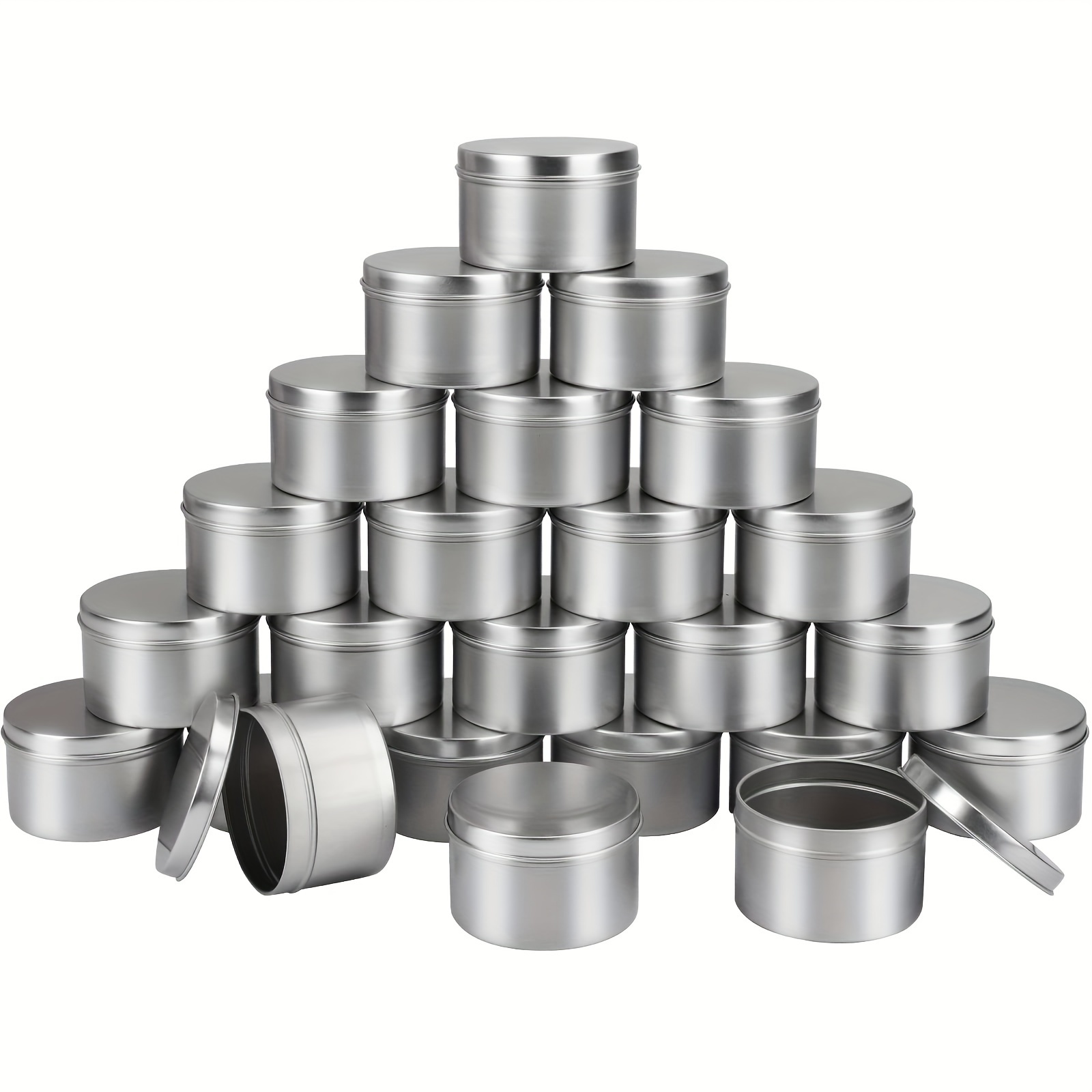 Candle Jars Round Metal Candle Jars With Lids Portable - Temu
