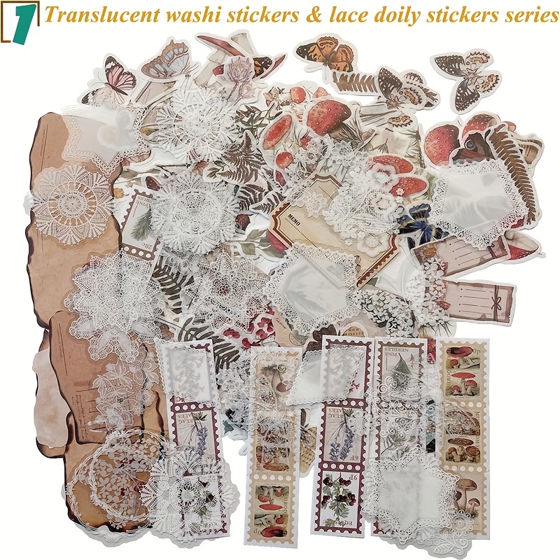 200Pcs Vintage Scrapbook Stickers, Aesthetic Junk Journal Stamping Supplies  Kit, Scrapbooking Ephemera Washi Paper for Bullet Journaling Planners Diary  Collage