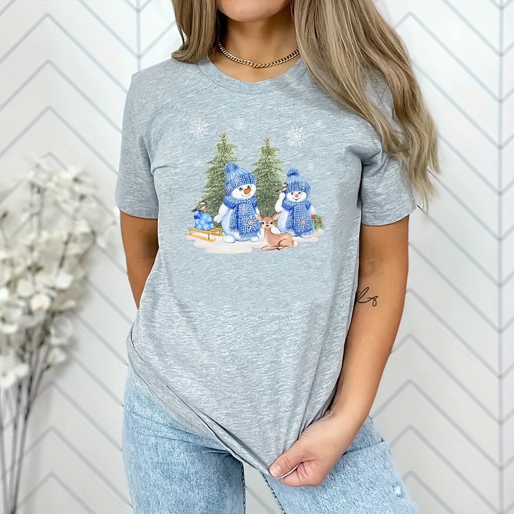 Iron On Glitter Snowman Shirt - Crafts by Amanda