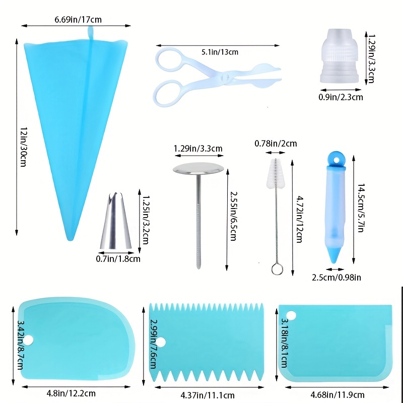 Cake Decorating Tool Kit Including Silicone Reusable Pipping - Temu United  Arab Emirates