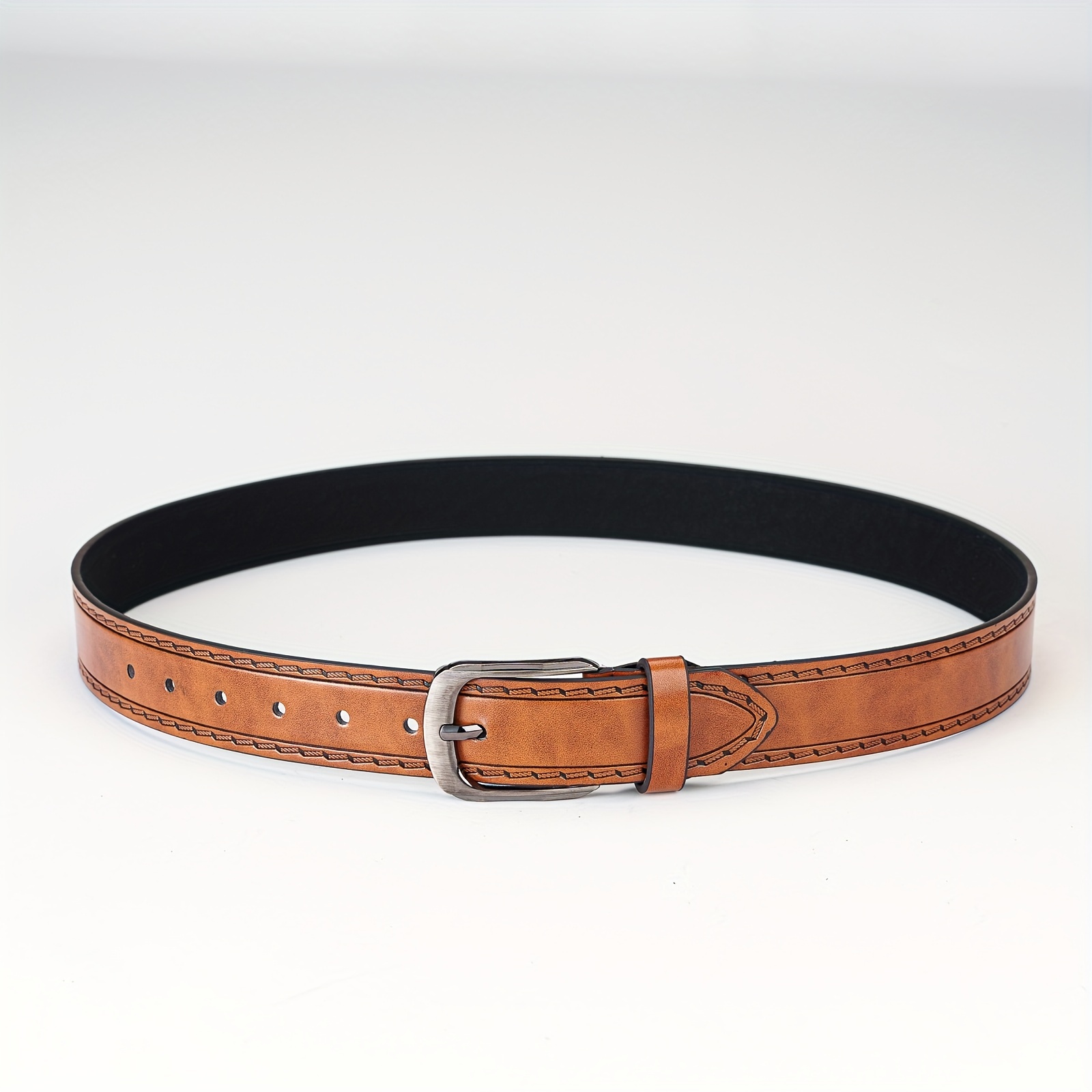 Men's Luxury Leather Belt, Fashion Leather Waist Belt For Men - Temu Germany