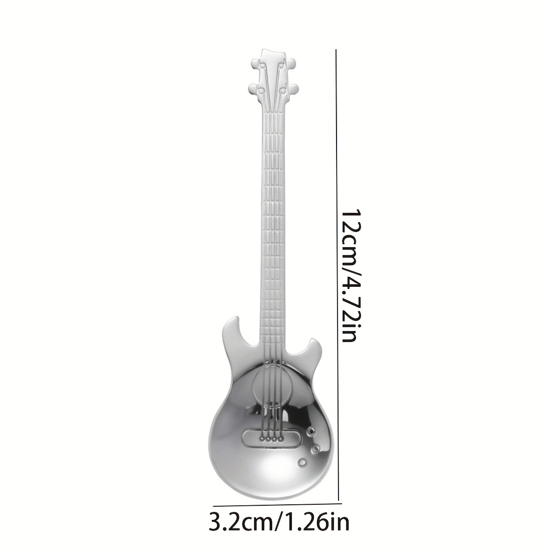 4PCS Guitar Coffee Spoons Set Stainless Steel Dessert Teaspoons