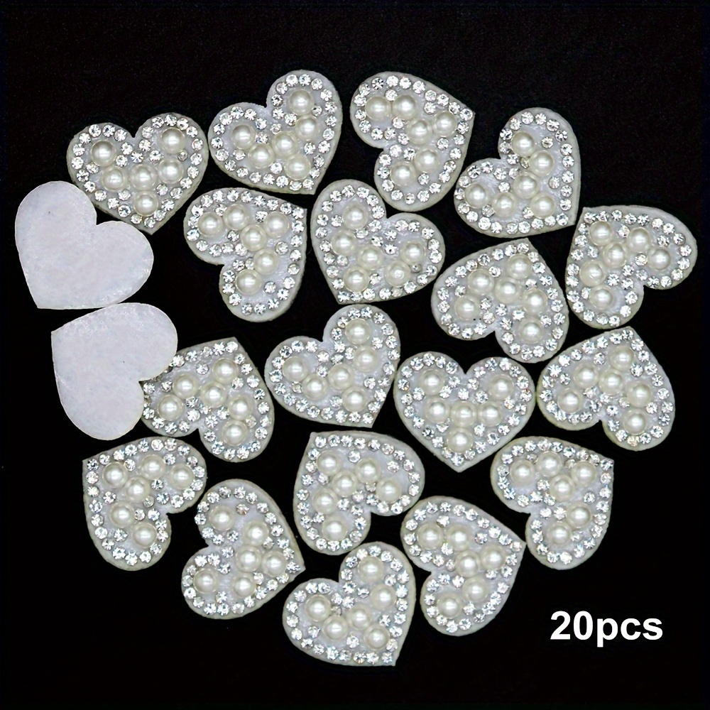 Glitter Cloth Heart Shape Patch For Diy Jewelry Accessories - Temu