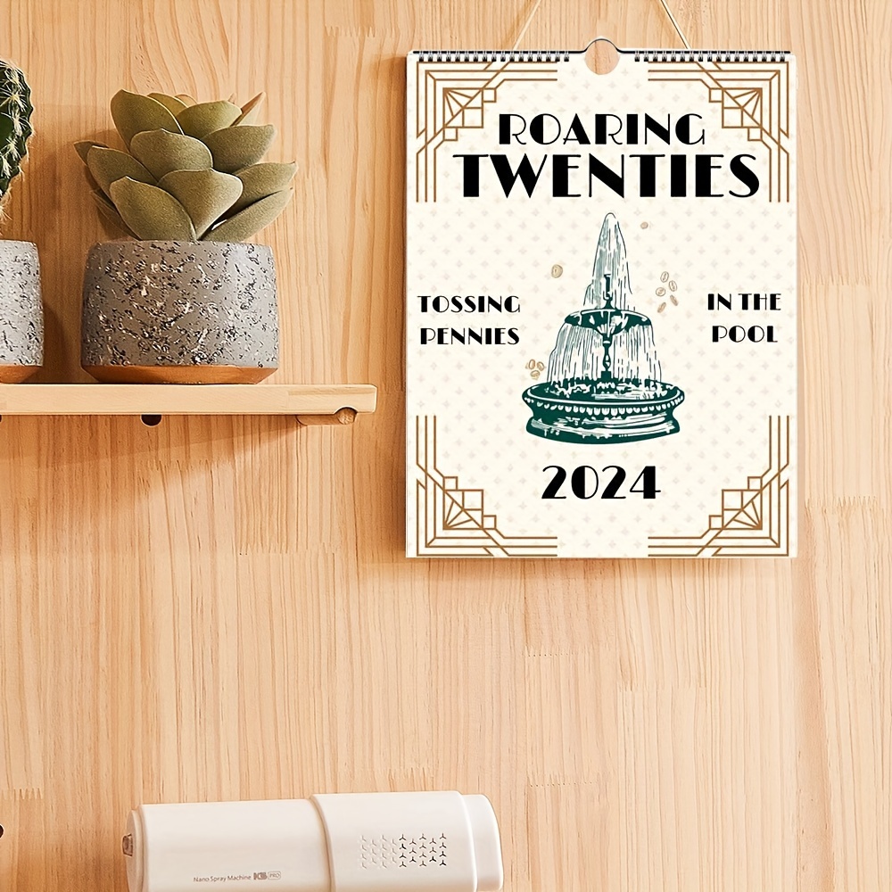 A Minimalist Calendar Year 2024 A Roaring 20s Concept - Temu