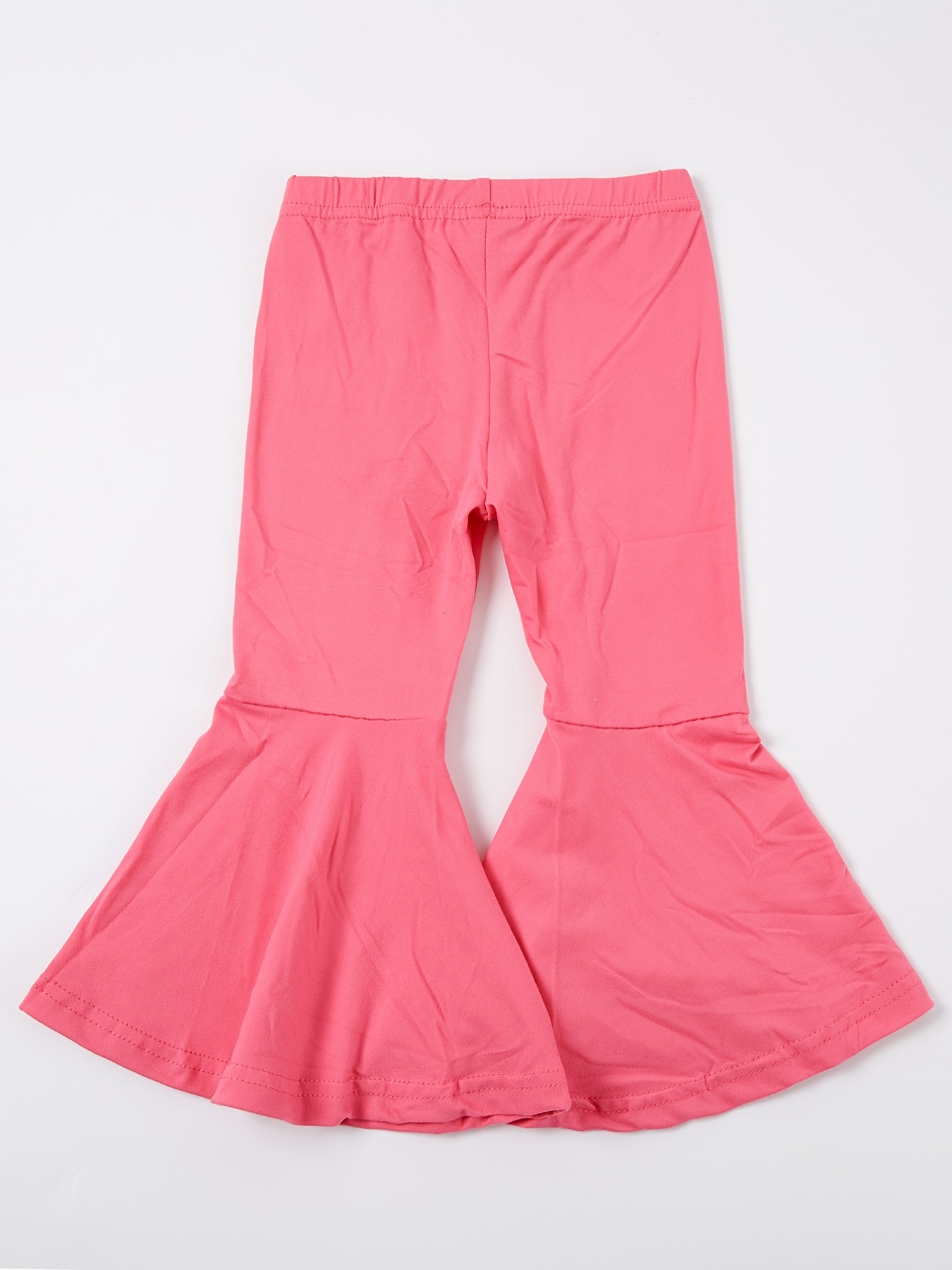 Girls Solid Baby Pink Jeggings