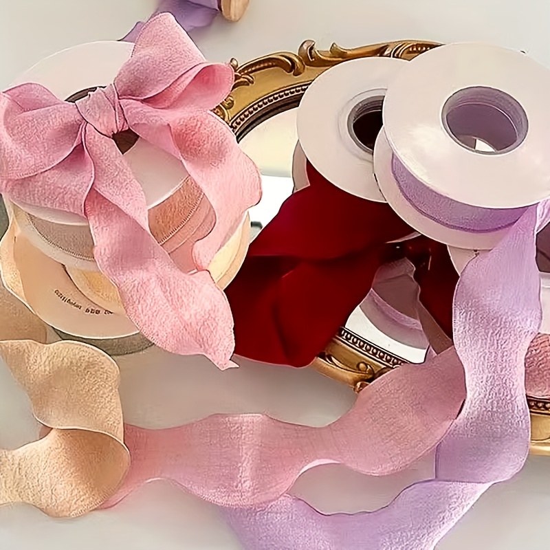 Bubble Wrinkled Ribbon Flower Bouquet Packaging Ribbon Gift - Temu