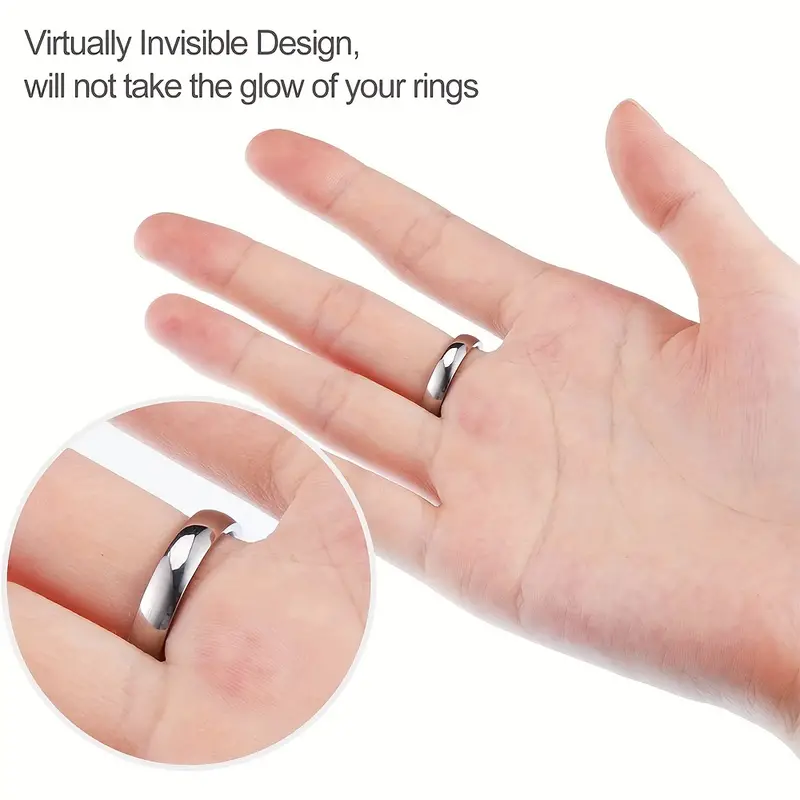 4 Colors Transparent Ring Adjuster Ring Size Adjuster Ring - Temu