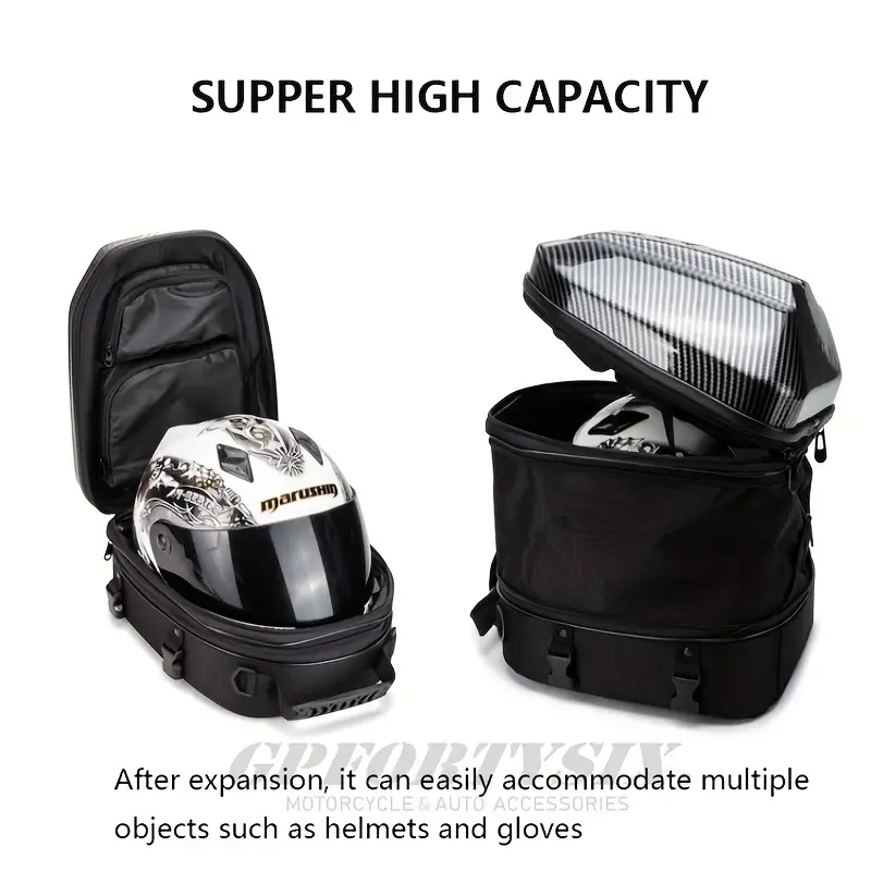 Serious-sac à dos de queue de moto Sac de siège arrière de moto sac à dos  de selle arrière étanche à double usage