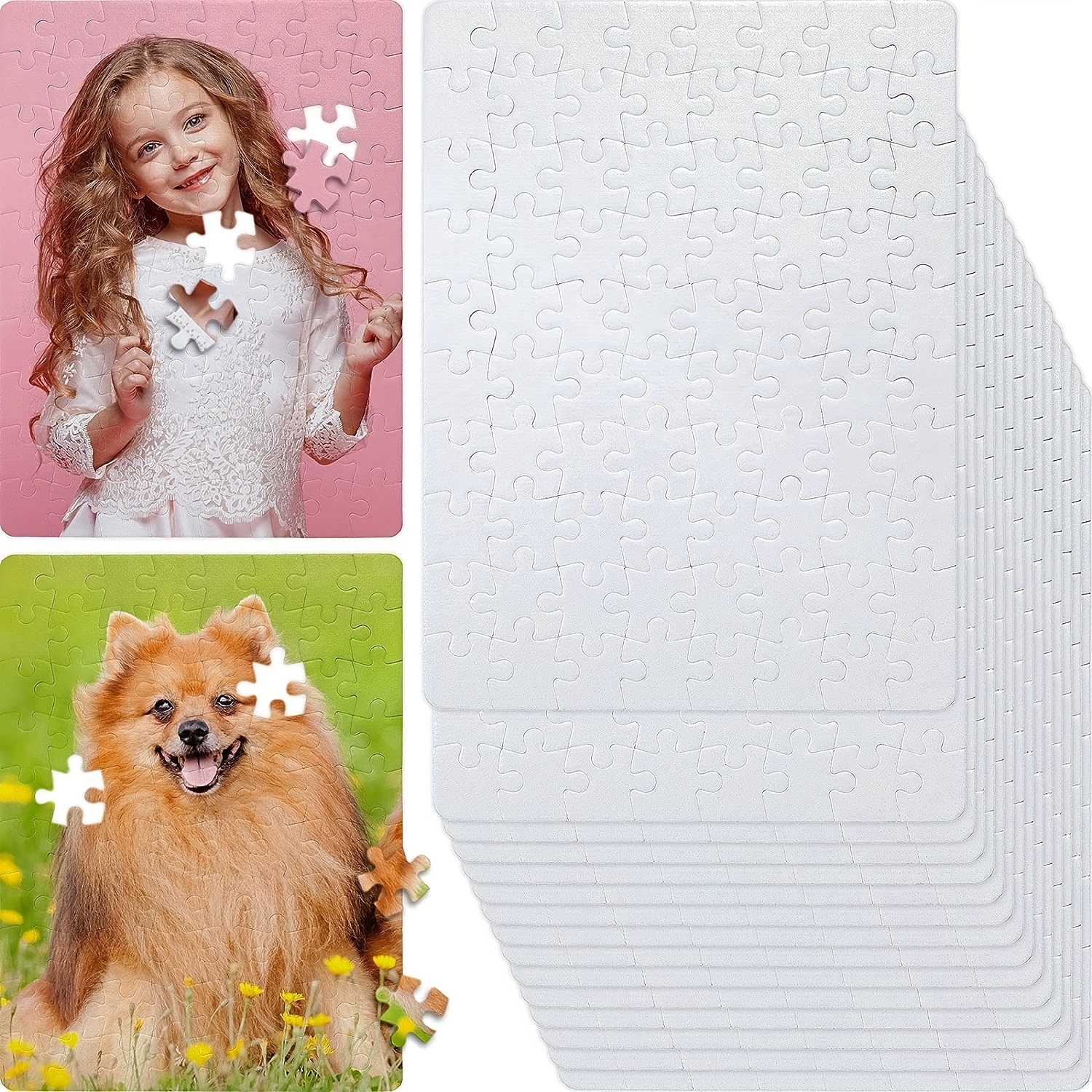 Bright Creations 20 Sets Blank Sublimation Puzzles For Diy Crafts, A5  48-piece Jigsaws For Heat Press Thermal Transfer : Target