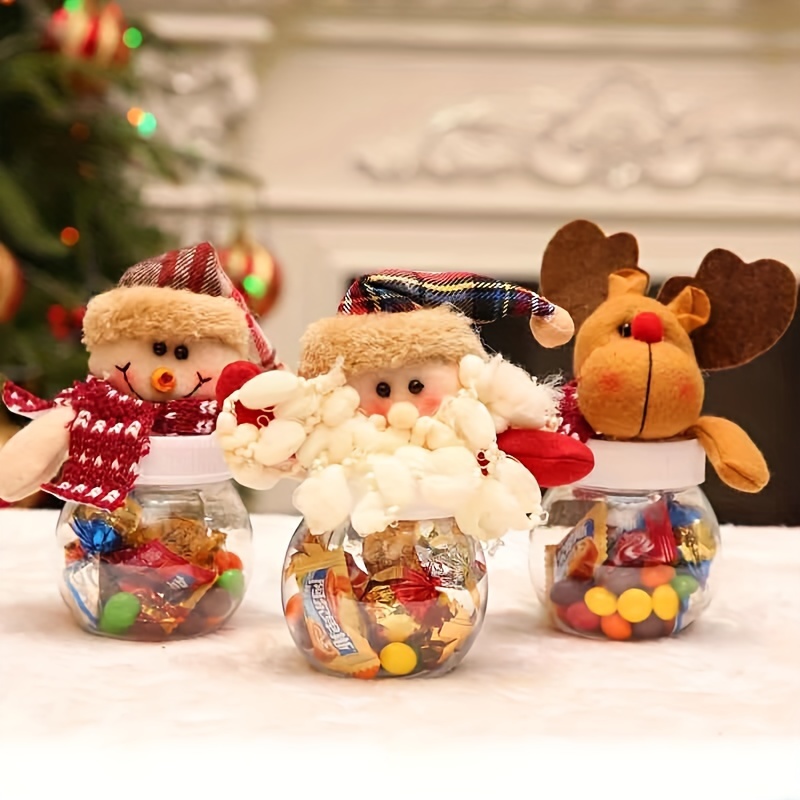 Christmas Candy Jar Christmas Tree Shape Biscuits Bottle - Temu