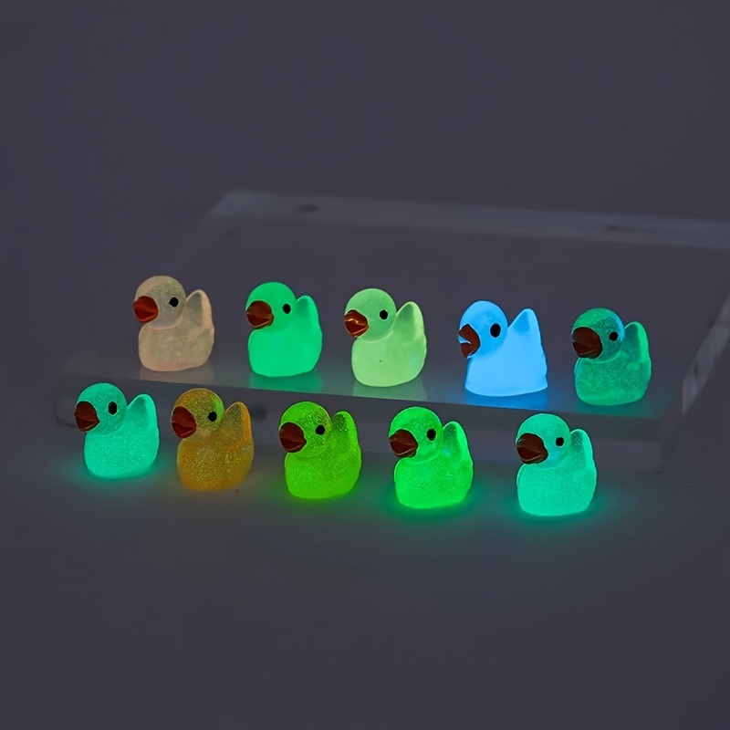 200 PCS Mini Ducks, Resin Luminous Tiny Ducks Glow in the Dark, Small Resin  Luminous Animals Miniature Figures Ducks in Bulk for Garden Potted Plants