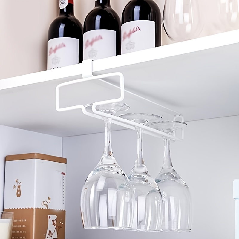 Colgador para copas de vino, estante de vino montado en el techo, soporte  para copas de vino, soporte para copas de vino debajo del estante