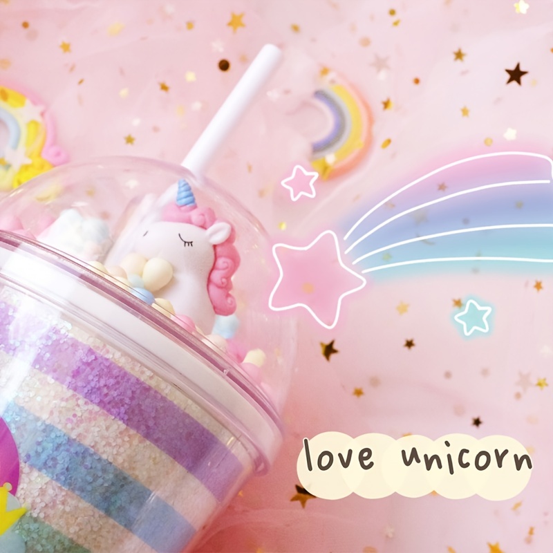 Magical Unicorn Tumbler Cup: Double Wall Reusable Plastic Water Bottle With  Lids & Straws - Perfect For Summer Parties & Gifts! - Temu