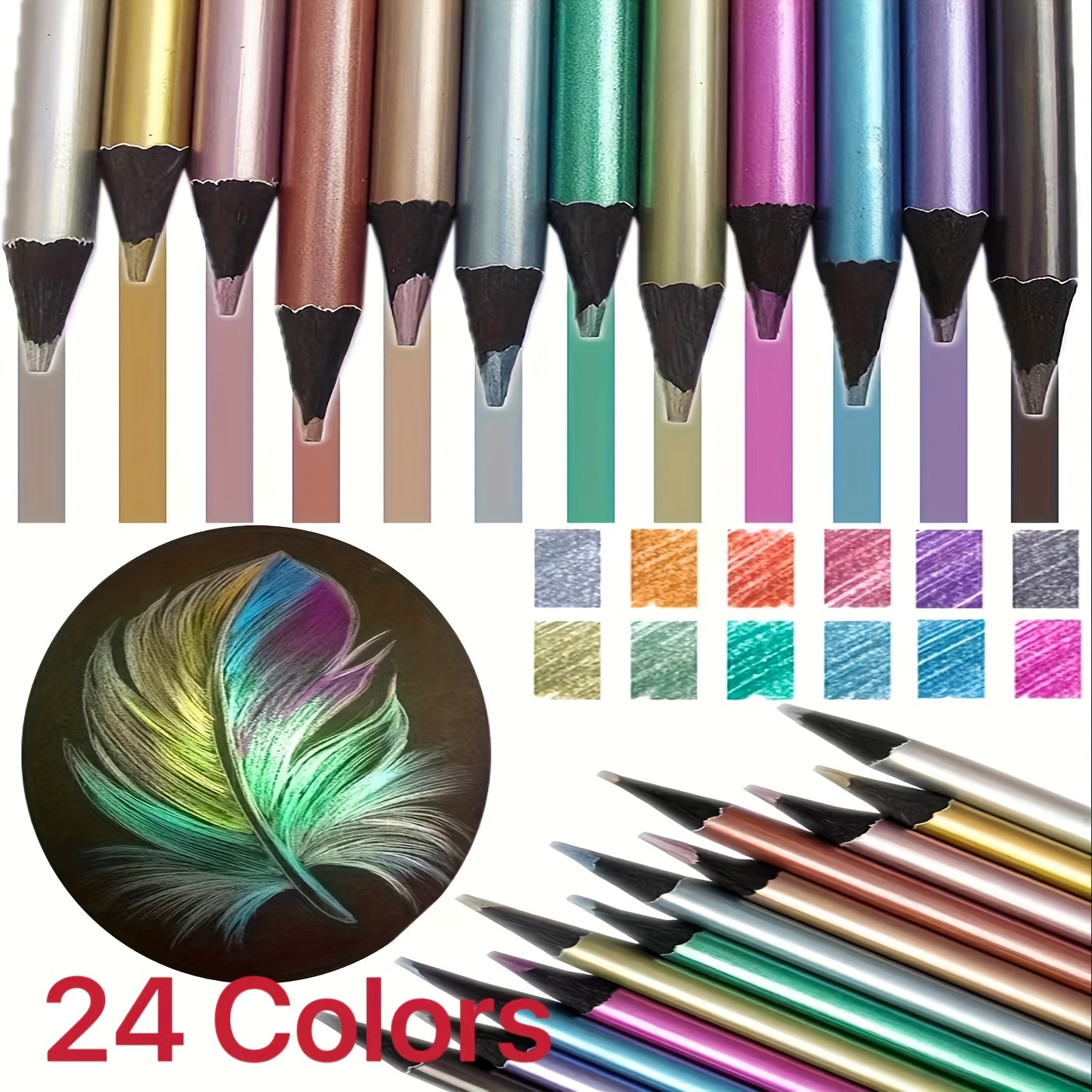 Set Matite Colorate Artisti (24/36 Colori) Matita Pittura A - Temu