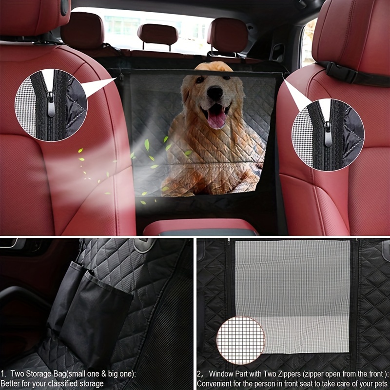 Funda protectora de asiento trasero para perros para coches, SUV y