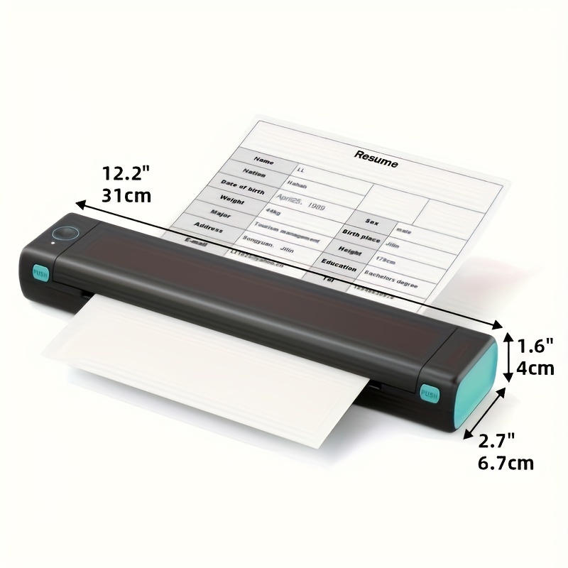  Odaro Papel de impresora térmica de 8.5 x 11 pulgadas, papel de  tamaño carta de EE.UU., multiusos, blanco de oficina, 100 hojas, compatible  con M08F, MT800, MT800Q y otras impresoras portátiles 