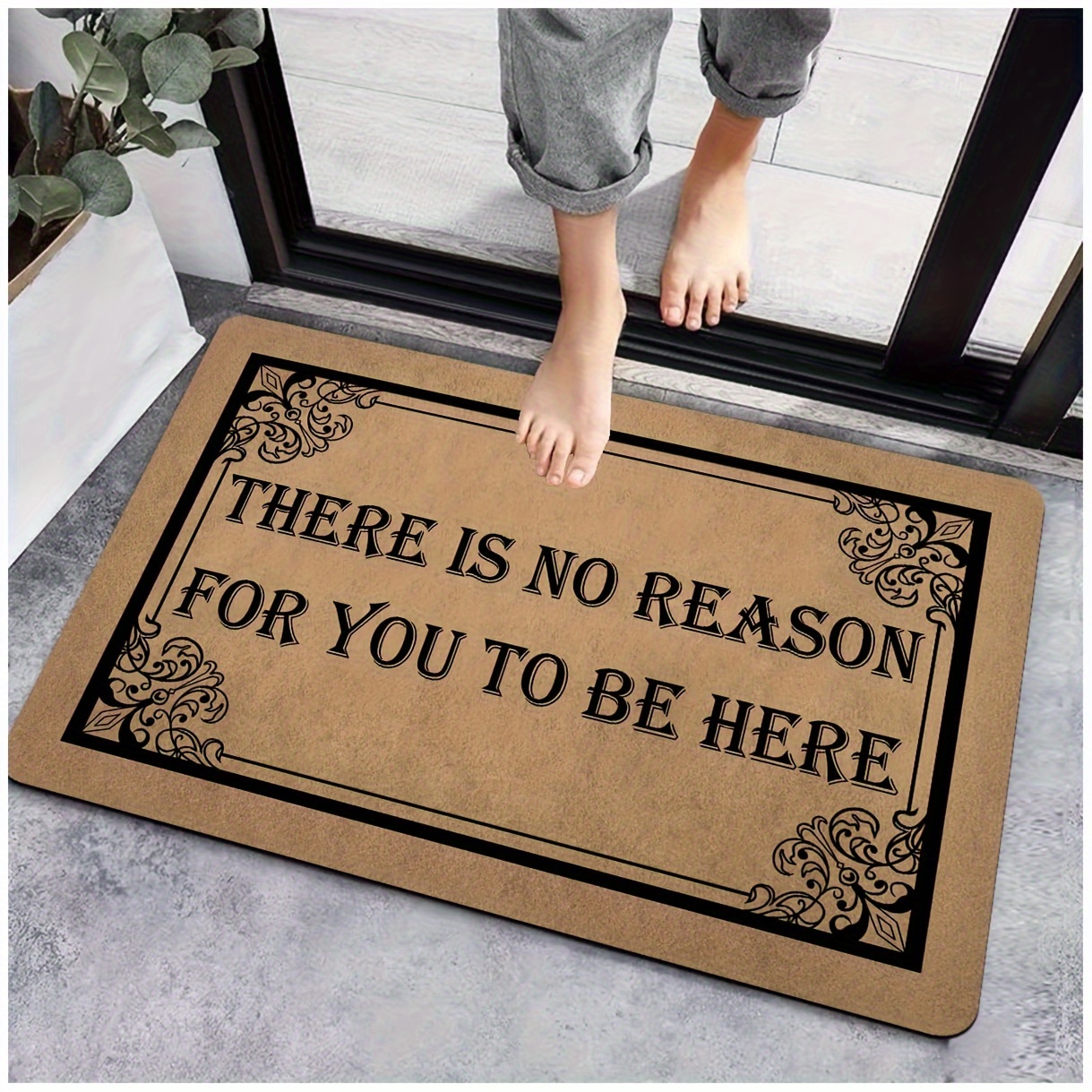 Welcome Mats Outdoor Door Mat Front Outdoor Entryway Rug Home Entrance  Brown