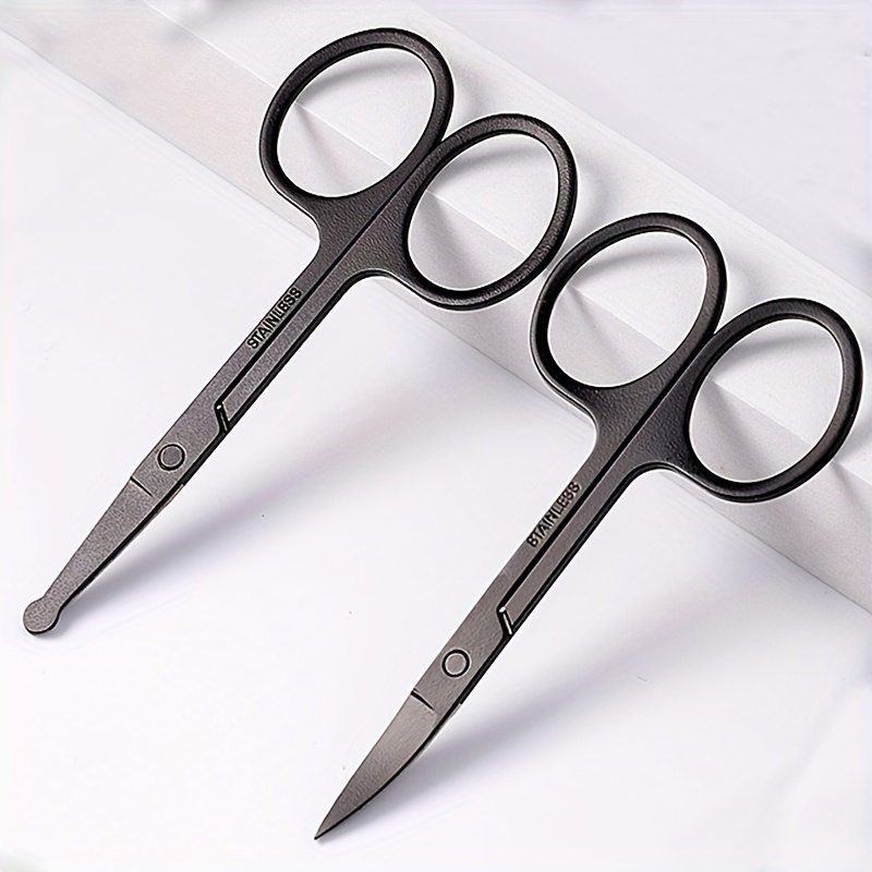 2 Pack Curved Craft Scissors Small Scissors Beauty Eyebrow Scissors  Stainless Steel Trimming Scissor