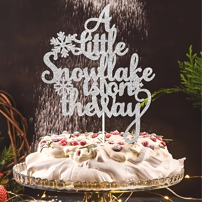 Little Snowflake Way Cake Topper Winter Cake Toppers Slivery