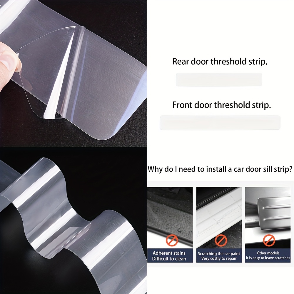 Car Door Sill Strip Anti step Sticker Protection Welcome - Temu