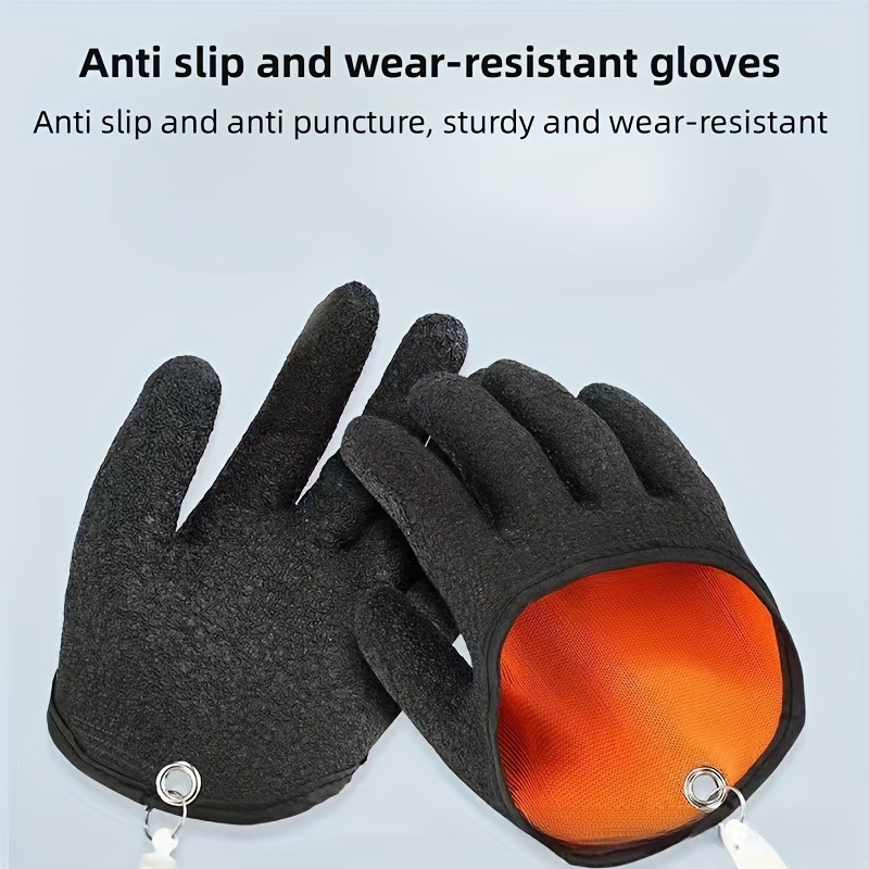 Fishing Gloves with Magnet Release, Professional Anti-Slip Catch Fish  Gloves,Puncture Proof Fishing Glove for  Handling,Catching,Cleaning,Hunting,Fishing Accessories