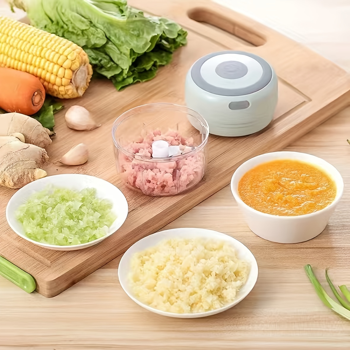 Electric Garlic Chopper Cooking Machine Onion Chopper Usb - Temu