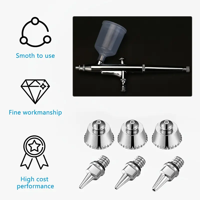 Airbrush Nozzle Tool Nozzle Kit With Wrench Airbrush - Temu