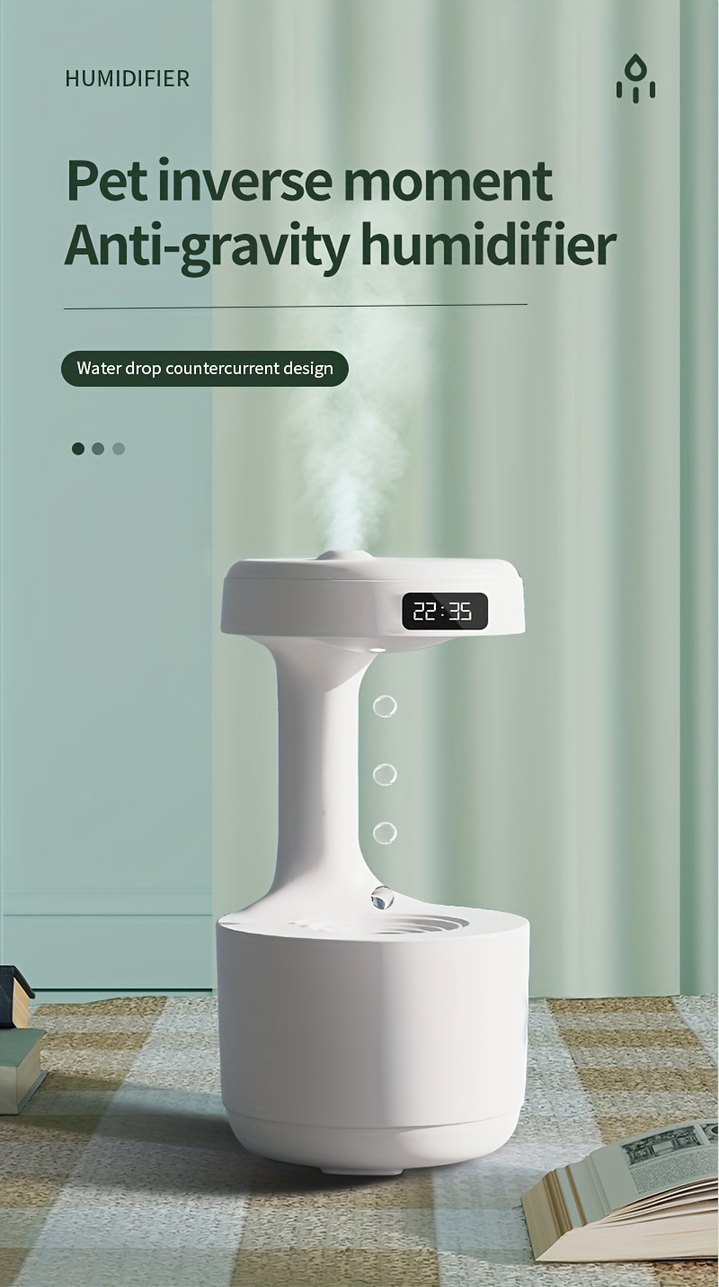 Dvkptbk Anti-gravity Water Droplet Humidifier, Bedroom Office