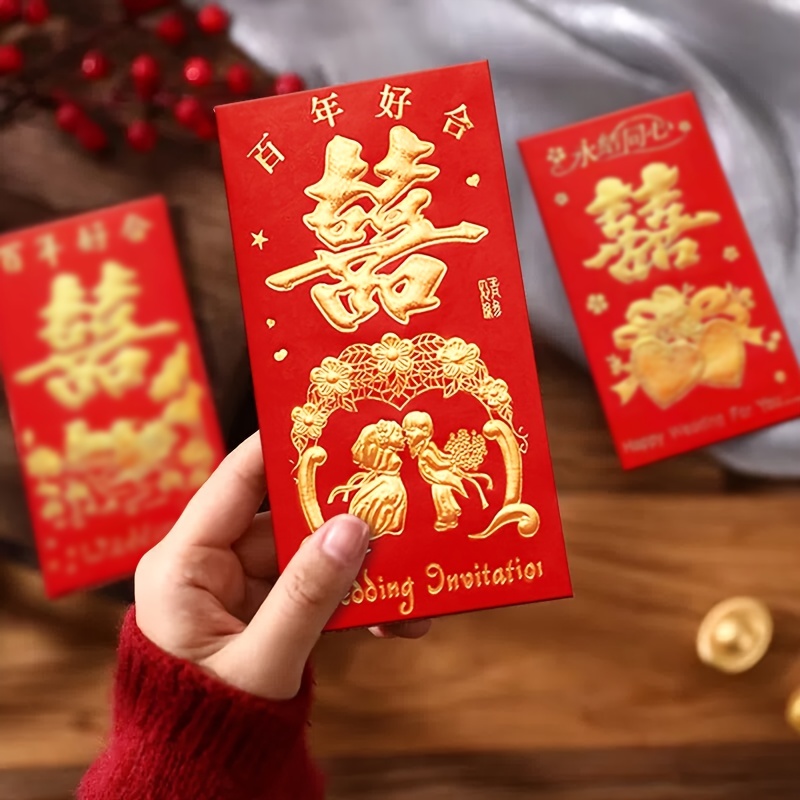 Set Chinese Red Packets Red Envelopes Chinese New Year Decor Year