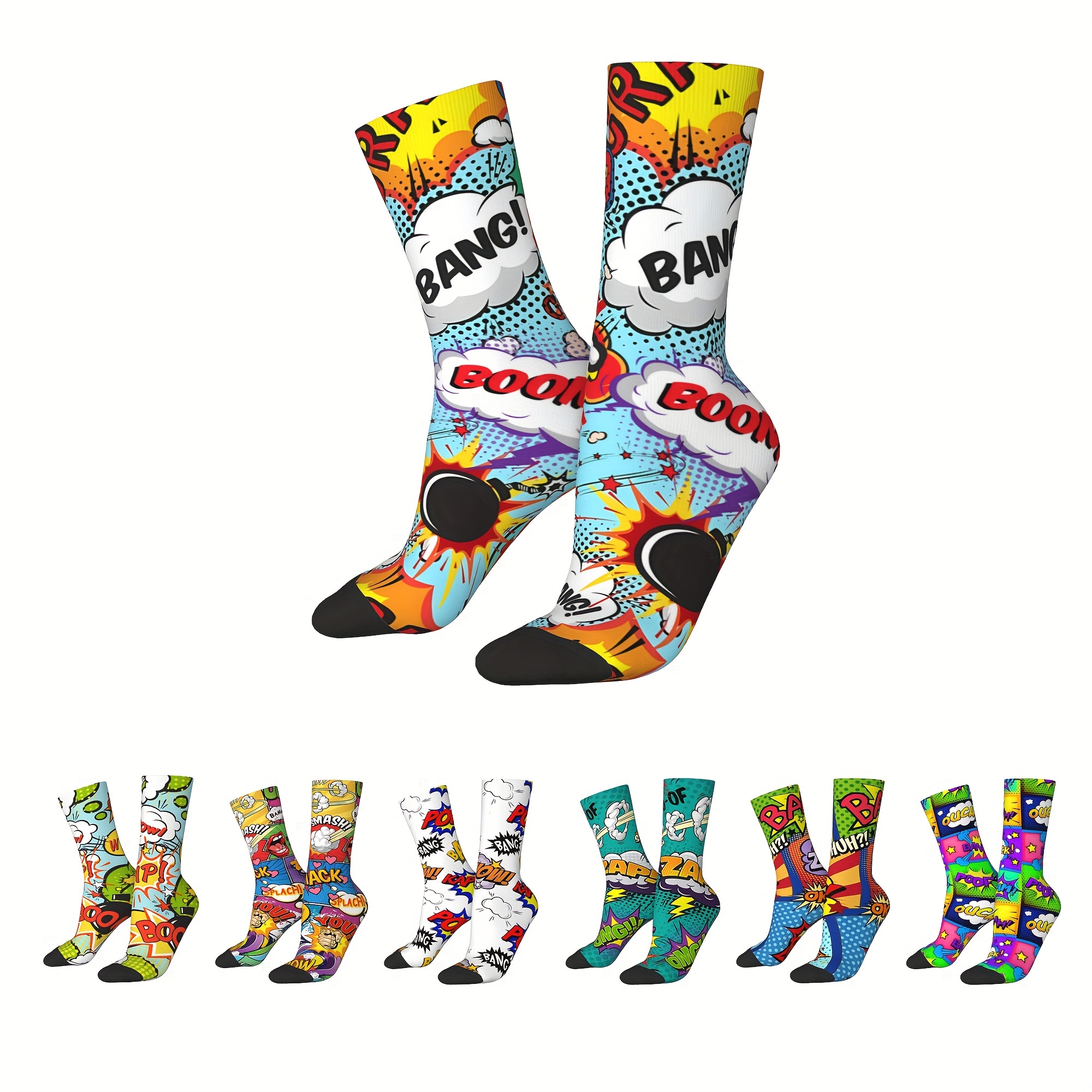 Mens Comic Life Bamboo Socks. Comic Book. Superhero Socks. Bamboo. Fun Socks.  Work Socks. Print Socks. Nerdy Socks. -  Canada