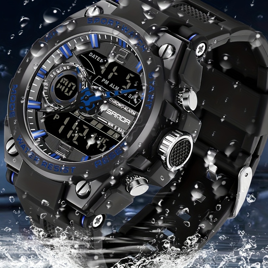 Moda Deportes Reloj De Los Hombres Multifuncional Impermeable