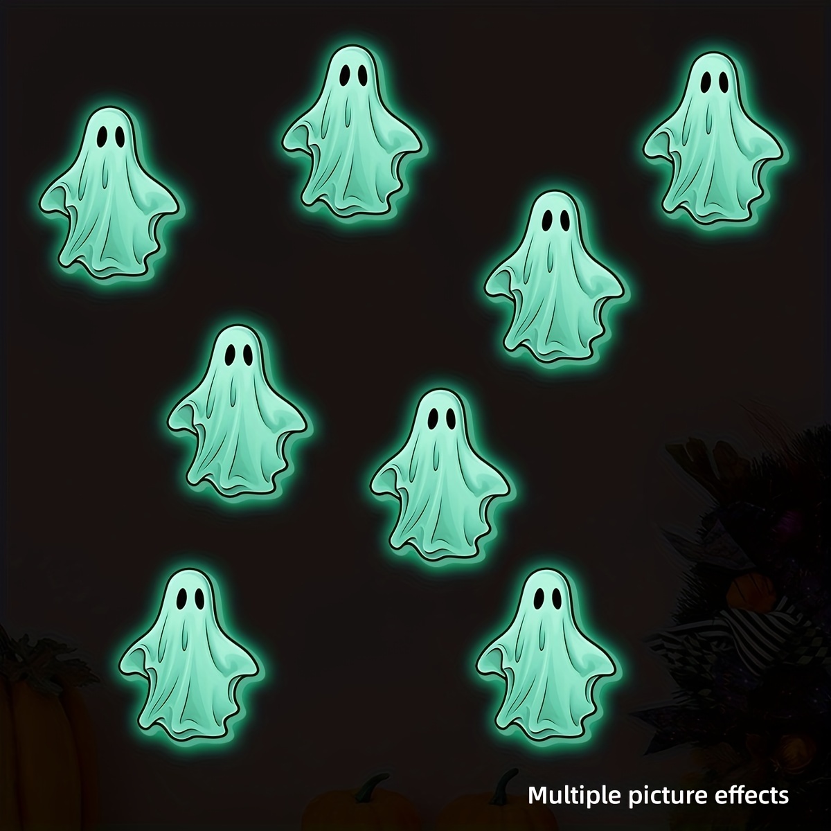 Halloween Glow-in-the-Dark Ghost Decorations