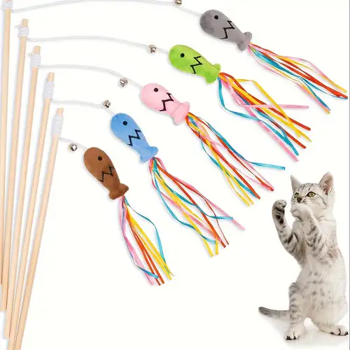 Cat Toy With String - Temu