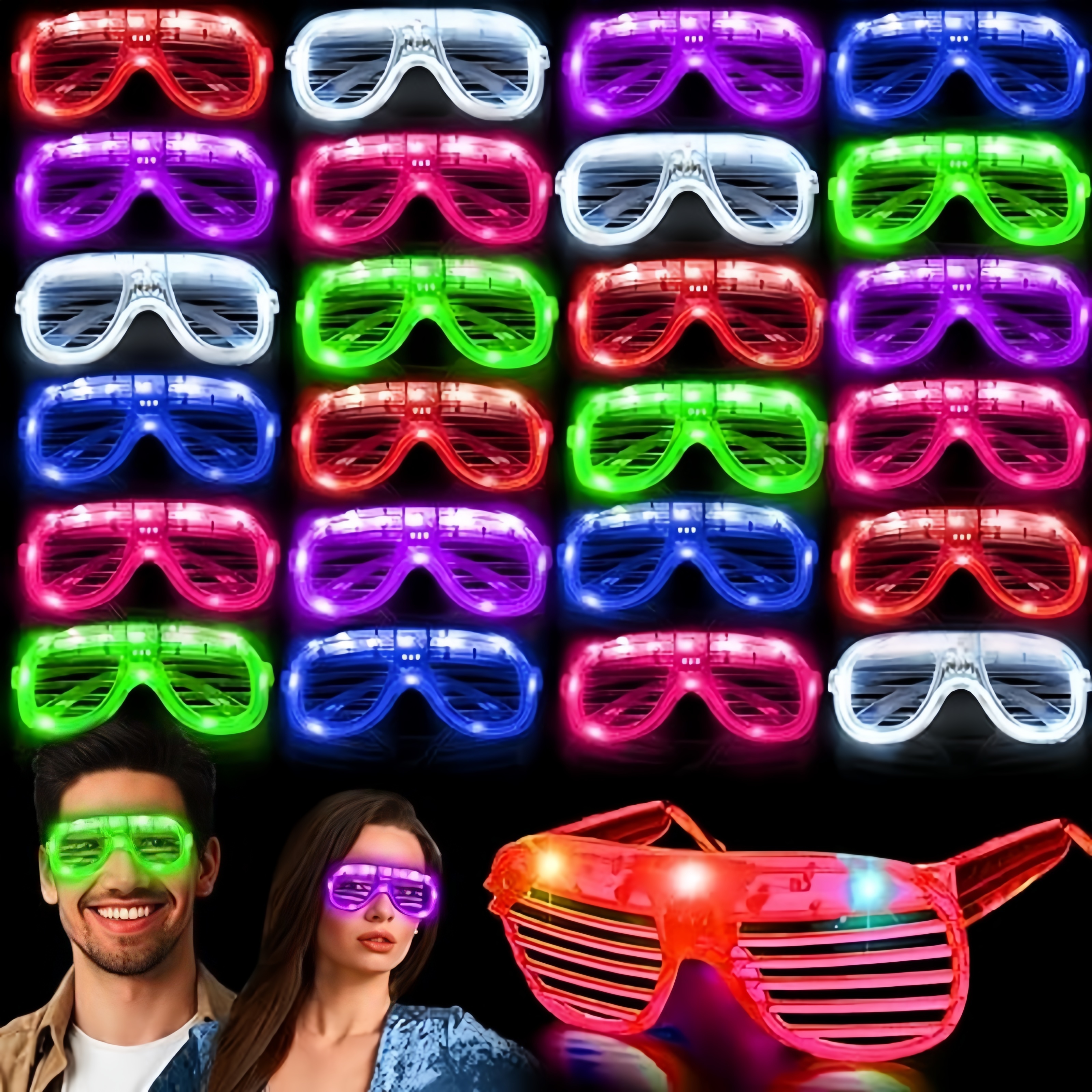 Led Glasses Light In Dark Party Supplies Neon Lights Light Temu