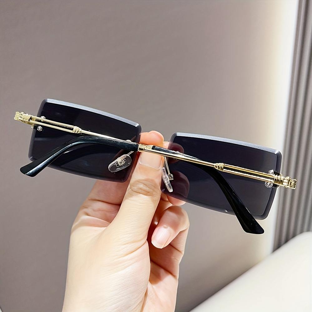 Vintage Square Sunglasses- Black Color – Glam Fete Party