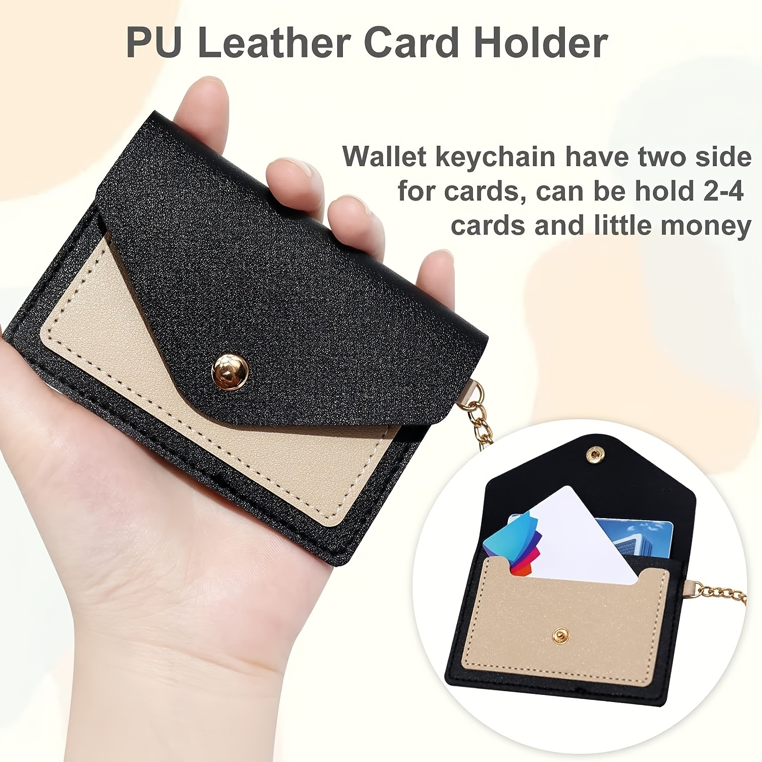 Silicone Key Ring Bracelets Keychain Wallet With Pu Leather, Lipstick Holder  - Temu