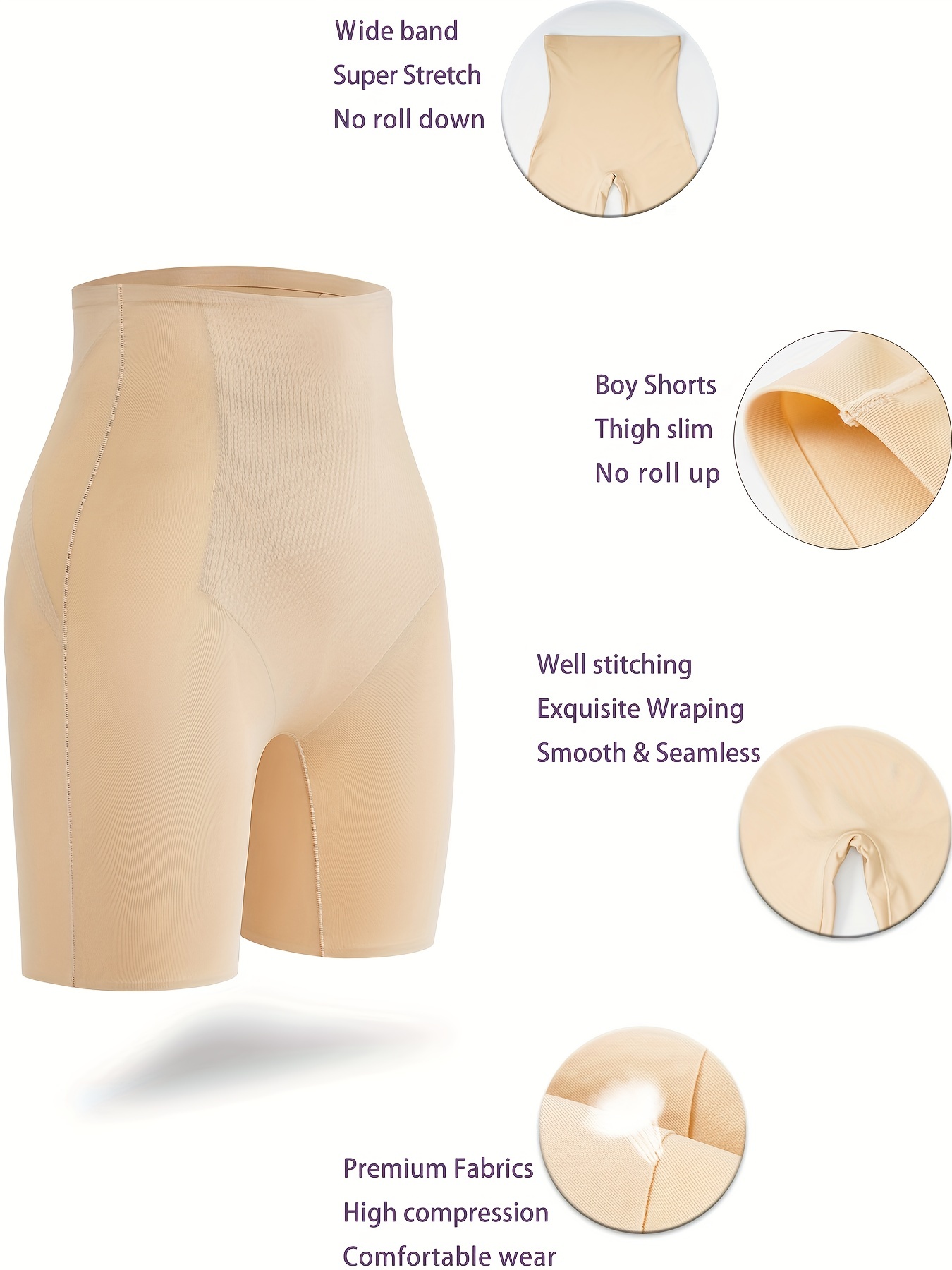 Scarboro Thigh Slimmers Shapewear Shorts Skin friendly High - Temu