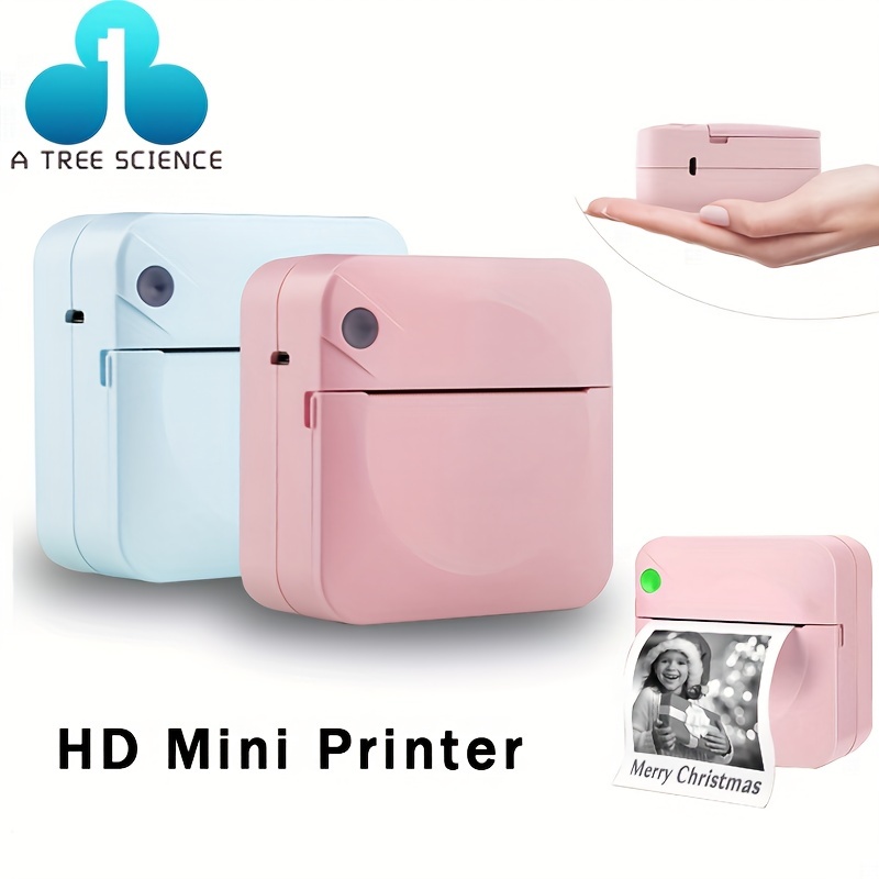 Bambini Regalo di compleanno Tasca Mini stampante stampante termica  Bluetooth portatile con 6 rotoli di carta da stampa Etichetta senza fili