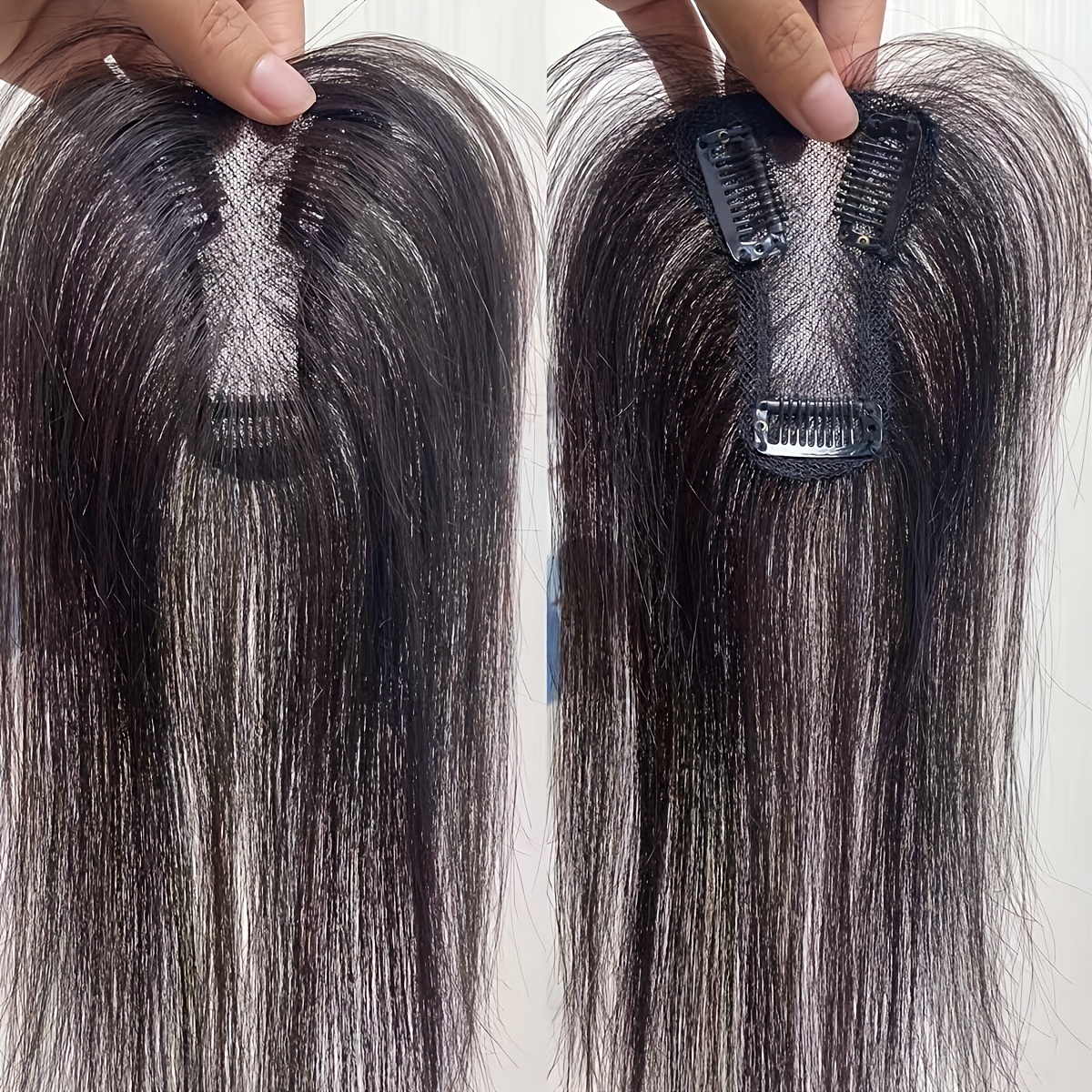 Hair Topper Human Hair Clip In Hair Extensions Natural Looking For Daily Accessories - Beauty & Health