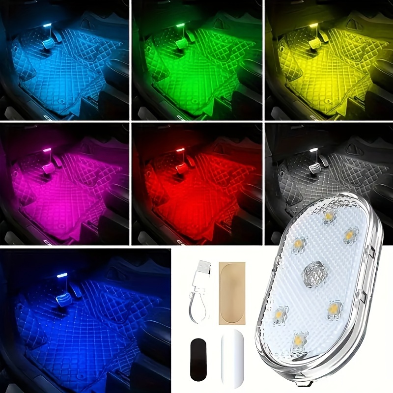 Ceyes 4 Stück LED-Umgebungslicht, Auto-Innenschüssel-Licht, Innenarmlehnen- Lichter, Türgriff-Lichter, Handlauf-Lichter, Dekorative Lampe,  Universal-Auto-Licht - Temu Austria