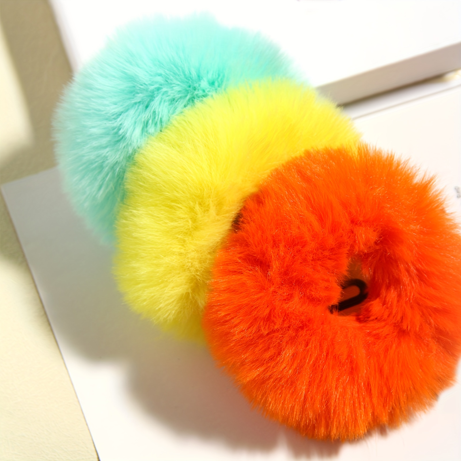 Faux Rabbit Fur Hair Scrunchies Elastic Hair Band 1pc
