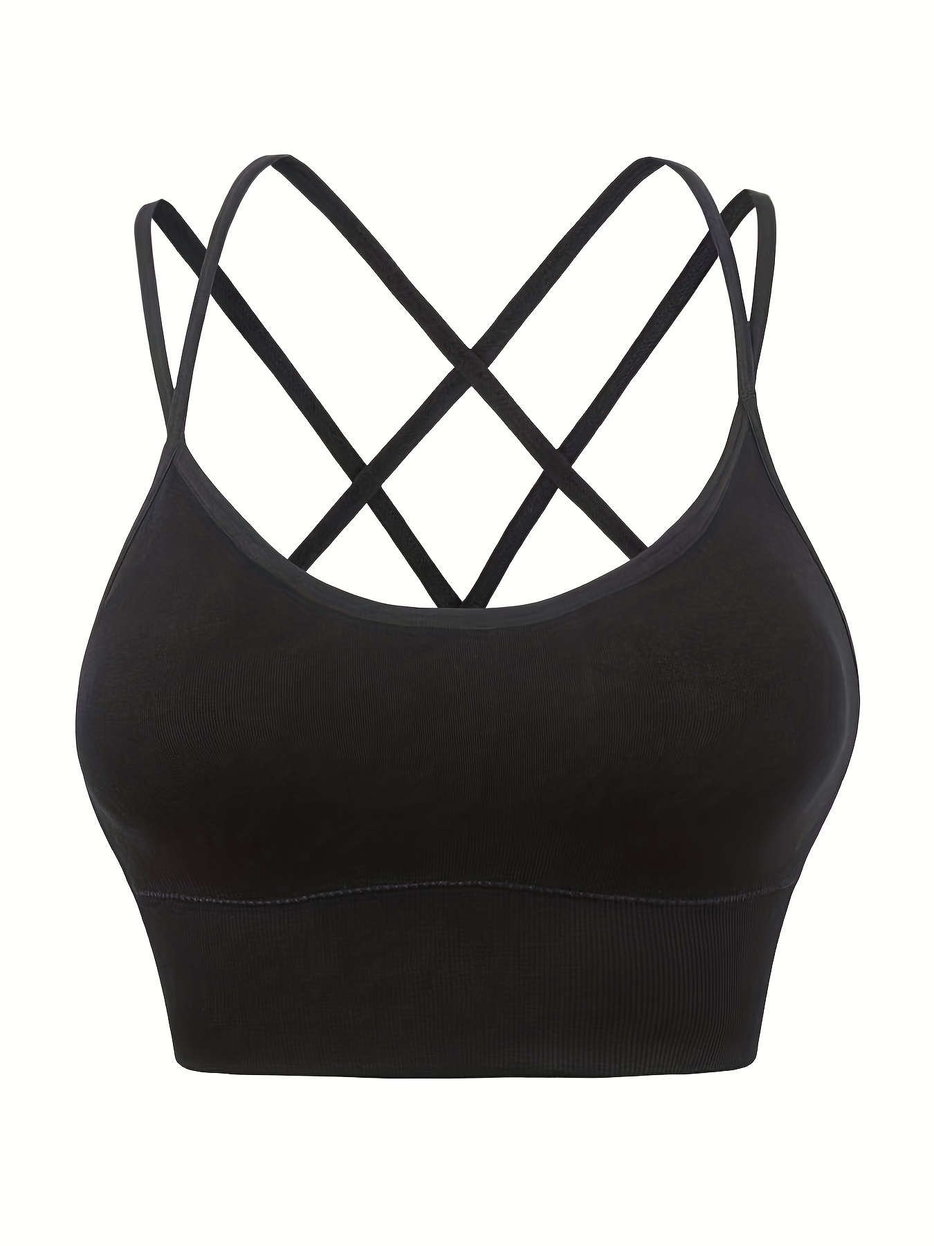 Simple Solid Sports Bra Comfy Breathable Shockproof Running - Temu