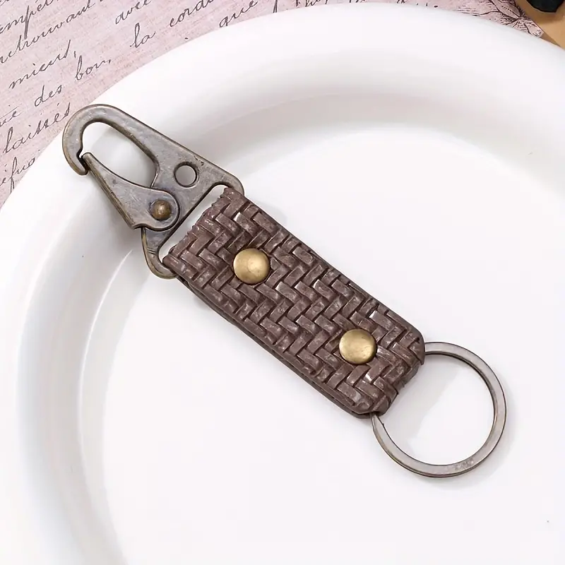 Porte clés Vintage En Cuir PU Avec Clip Tactique Porte clés - Temu Canada