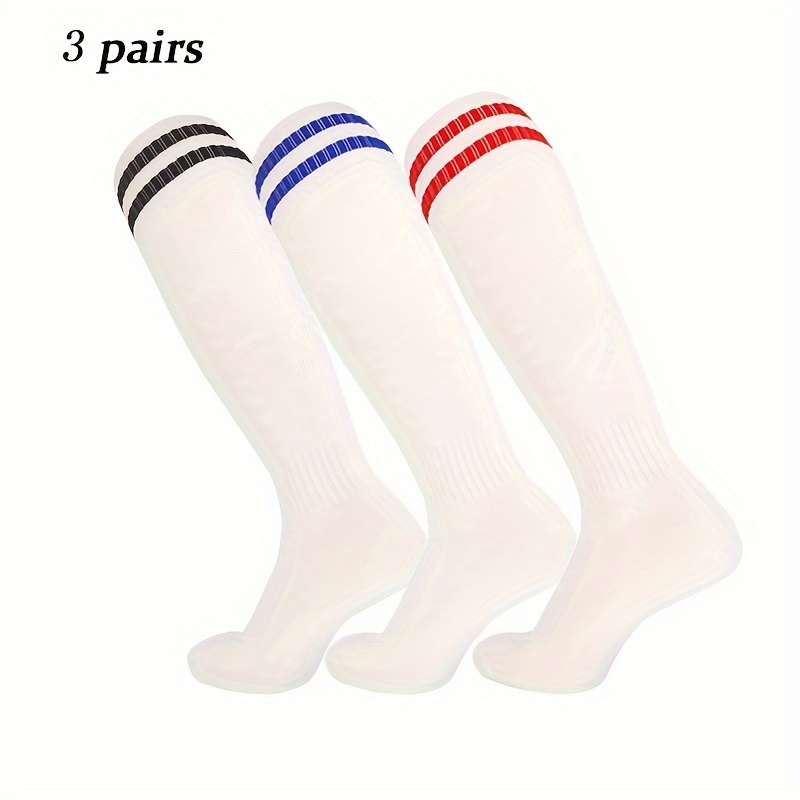 M Stripes Thigh High Socks