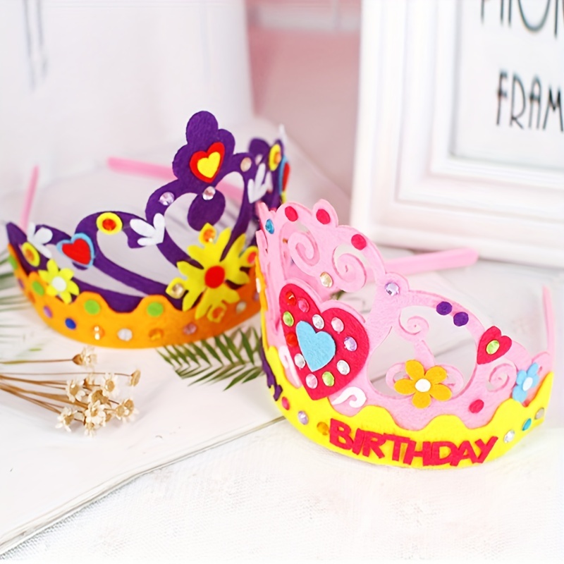 Corona con purpurina para primer cumpleaños – Corona de primer cumpleaños  para bebé, regalo de cumpleaños para niña, accesorios para cabina de fotos
