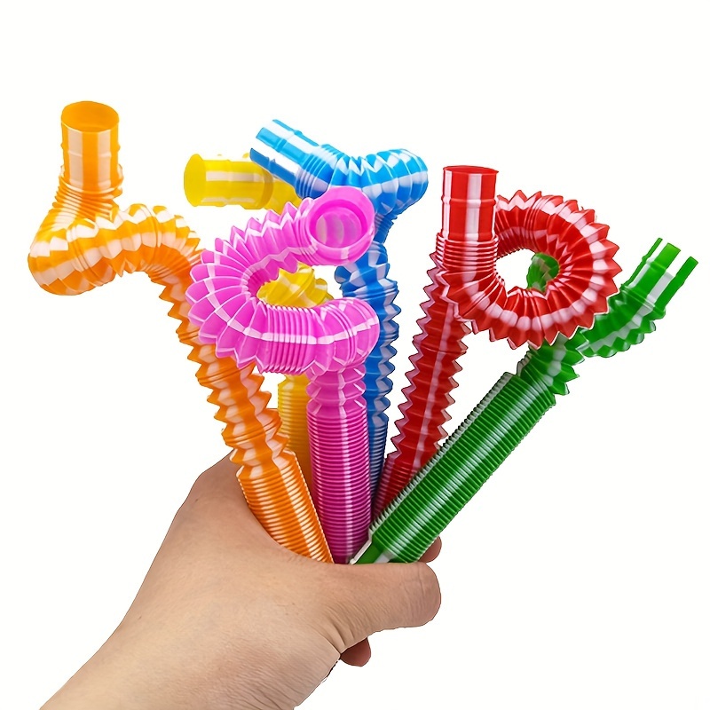 Pop Tubes Mini Jouets Sensoriels,6 Pièces Tuyau Extensible