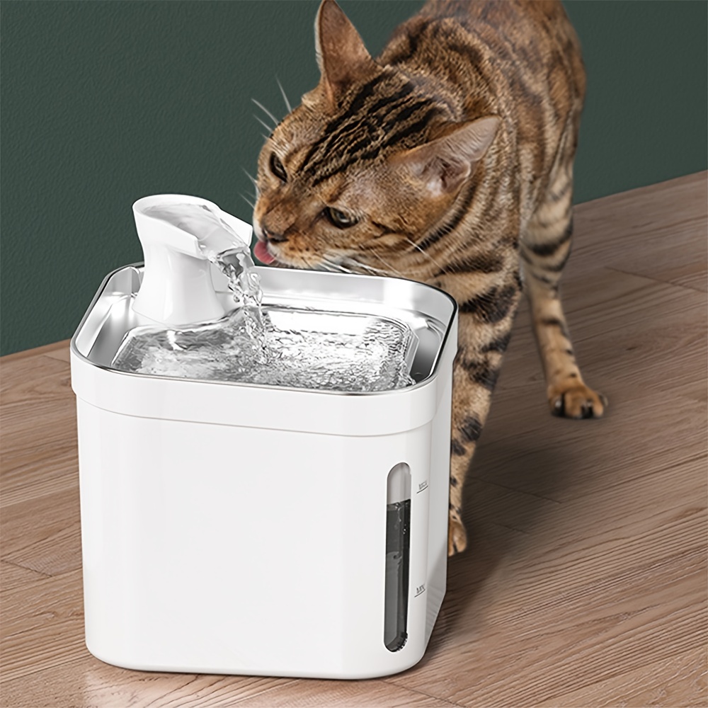 Haustier Wasserspender Pumpe USB Wiederaufladbare LED Licht Katze  Trinkbrunnen Motor