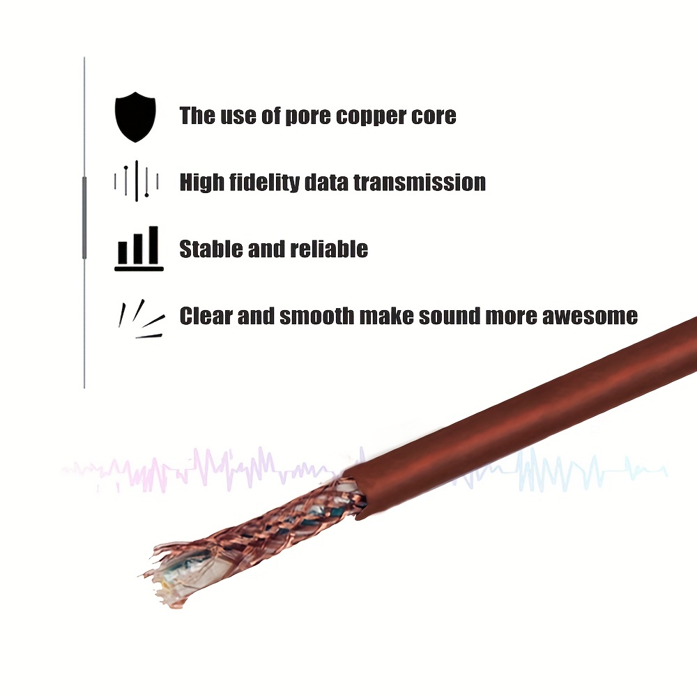 Conector Jack Mono De 6,35 Mm Y 1/4 De Pulgada A 2 Conectores RCA Dobles Phono Cable De Audio Apantallado De 1,5 M 4