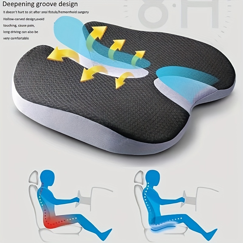 Cuscino del sedile cuscino del sedile cuscino del sedile ortopedico coccige  nero supporto lombare cuscino in